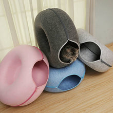 Load image into Gallery viewer, Cat Round Felt Pet Nest
